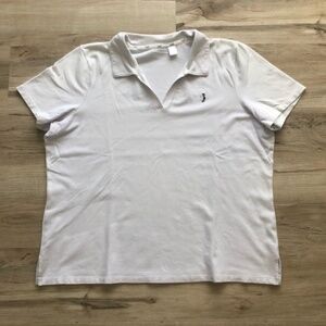 Liz Golf White Short Sleeve Crew Neck Tee